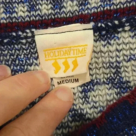 Vintage Holiday Time Christmas Sweater Size Medium - Picture 2 of 3